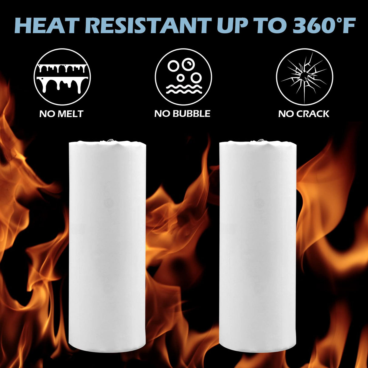 HTVRONT Shrink Wrap for Sublimation Tumblers 5X10 Inch - 50PCS Sublimation Shrink Wrap Sleeves, Heat-Resistant Tumbler Shrink Wrap Film HTVRONT