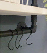 ROGMARS Industrial Pipe Shelving Bathroom Pipe Shelves with Towel Bar,3 Tier 24 inch Retro White Rustic Farmhouse Pipe Industrial Wall Shelves Bathroom Shelves Over Toilet for Storage ROGMARS