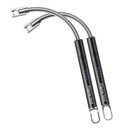 Flame bird 2 Pack Electric Candle Lighter Flameless Arc Windproof Flexible Long Neck USB Rechargeable Lighter for BBQ Grill Fireworks Camping. Flame bird