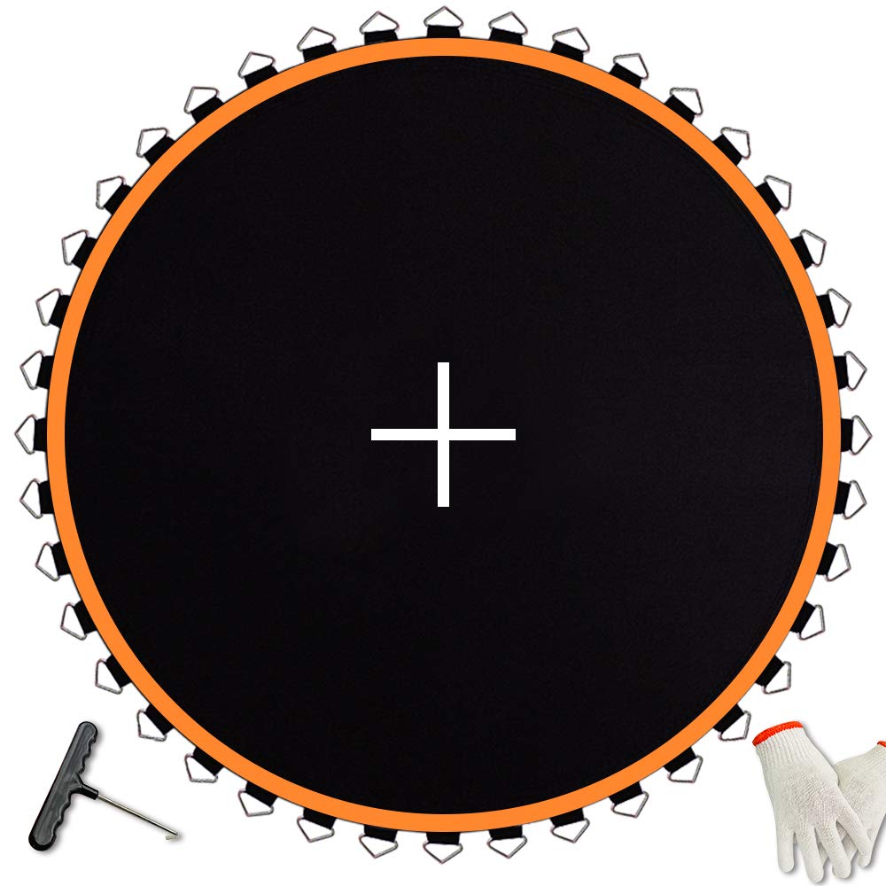 JumpTastic Replacement Trampoline Mat Fits14FT Trampoline Frame with 72 Pcs V-Ring Using 5.5in Spring(Not Include Spring | Mat's Diameter: 150in) Jump Tastic Trampoline