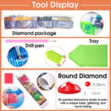 Wergund Diamond Painting Train, Diamond Painting Kits for Adults Landscape, Full Drill Crystal Rhinestone Embroidery Cross Stitch Arts Craft Canvas Wall Decor 12x16Inch/30x40 cm-85 Wergund