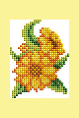 DIAMOND ART CLUB Classic Flower Mini Dazzles, Fun DIY Diamond Painting Kit for Adults, Diamond Art Canvas for Beginners, 4" x 6" (Pack of 6) DIAMOND ART CLUB
