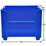 Akro-Mils 13018 Stak-N-Store Heavy Duty Stackable Open Front Plastic Storage Container Bin, (17-1/2-Inch x 16-1/2-Inch x 12-1/2-Inch), Clear, (2-Pack) Akro-Mils