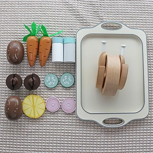Touch us Thanksgiving Turkey Wooden Kitchen Accessories Toys Wooden Play Food for Little Kids, Pretend Play Roast Chicken Toys for Children Great Lunch Set for 3, 4, 5 Year Old Girls and Boys touch us