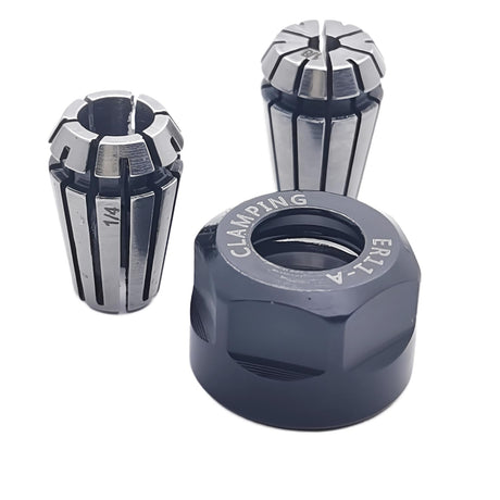 Spring Collets CNC Lathe Milling Chuck -ER11 High Precision 1/8 Inch and 1/4 Inch Collet Nut Set for CNC Engraving Mechine/Lathe Milling Tool F.L.S