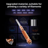Creality Ender 3 V3/Plus K1C 3D Printer Nozzle Kit, Unicorn Quick-Swap Nozzle Kit 0.4mm 0.6mm 0.8mm, Steel-Tipped Copper Nozzle and Titanium Alloy Heatbreak, High Flow Nozzle Kit for 3D Printers Creality