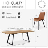 ZckyCine Modern mid-Century Dining Table Dining Room Table and Chairs for 4 Rectangular Wooden Dining Table Extendable Dining Table Space-Saving Multifunctional Dining Table ZckyCine