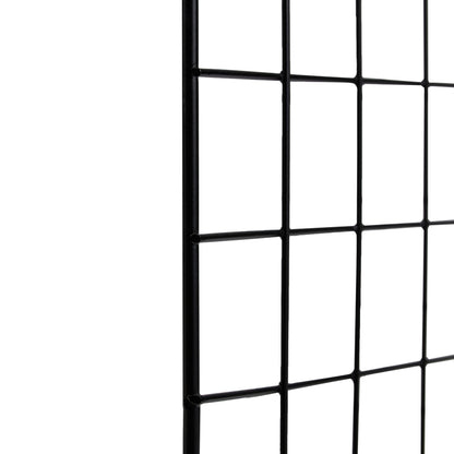 Amazon Basics 6-Cube Wire Grid Stackable Storage Shelves, 12 x 12-Inches, Black, 12.6"D x 26"W x 38"H