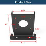 4 pcs Adjustable Wood Fence Pergola Post Base Brackets Fit 4x4 Post,Heavy Duty Black Post Anchor Base Brackets Support for Deck Railing Mailbox,Pergola Brackets Kit Linone