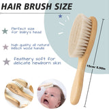 Personalized Baby Hairbrushes Engrave Infant Name Wooden Newborn Hair Brush Comb Brush Birth/Baptism/Birthday Baby Shower Gifts ZXH