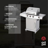 GasOne Deluxe 3+1 Burner Stainless Steel– Outdoor Cabinet Style with Side Burner - Wheels - High-Temperature Paint Coating Gas BBQ Grill – Elegant and Luxurious Design Gas One