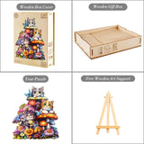 Wooden Puzzles for Adults, Wooden Jigsaw Puzzles for Adults Kids, Cat Family-2 Unique Shaped Wood Puzzles Adult, Creative Birthday Gifts for Friends Family Game (13.4 * 12in 230pcs) Lovpippi