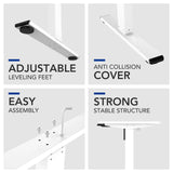 SANODESK Electric Standing Desk 60 x 24 Inches, Height Adjustable Stand Up Desk w/2-Button Controller, Ergonomic Computer Desk for Home Office, White SANODESK