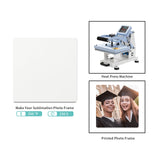 PYD Life 4 Pack Sublimation Photo Frame Home Decor Blanks 10" x 10" Square 0.6 Inch Thickness MDF Hardboard White Wall Hanging with Stand for Heat Press Machine Heat Transfer PYD Life