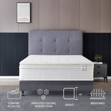 Full Size Mattress - 16 Inch Cool Memory Foam & Spring Hybrid Mattress with Breathable Cover - Comfort Plush Euro Pillow Top - Rolled in a Box - Oliver & Smith OLIVER & SMITH SINCE 1921