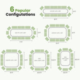 Pattiumo Oval 8x2x1.5 FT Galvanized Raised Garden Bed Kit, 31 in 1 Large Metal Planter Box for Outdoor Gardening, 18” Garden Bed for Vegetables Flower Herb(Sage Green) Pattiumo