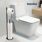 Toilet Paper Holder Stand, Bathroom Toilet Paper Roll Holder Stand with Reserve, Standing Toilet Paper Holder with Storage Batoliet