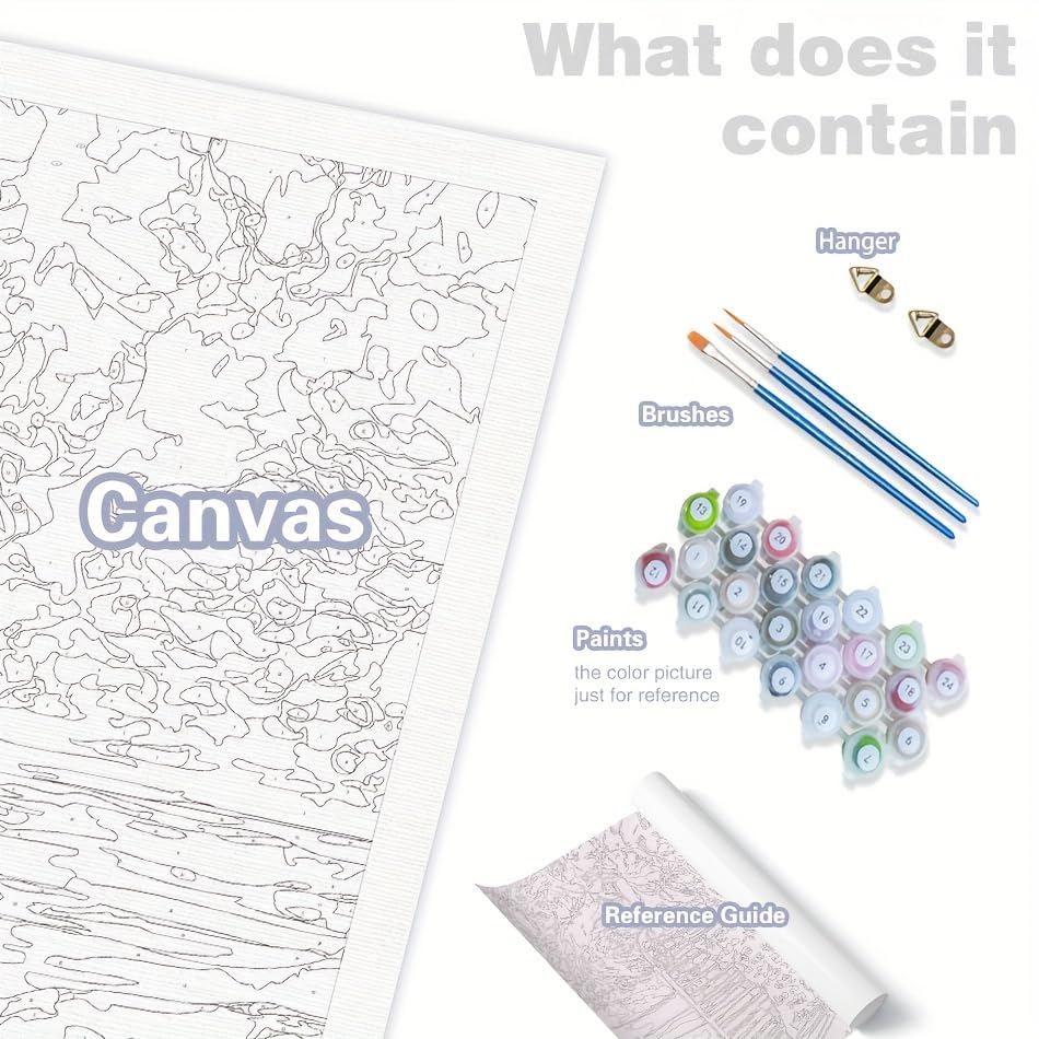 TAOPAOLAB Cityscape Paint by Numbers Kit for Adults - DIY San Francisco Cable Cars and Golden Gate Bridge Sunset Painting on Canvas 16x20 Inches,Acrylic Paint Set,Suitable for Beginners,Art for Decor TAOPAOLAB