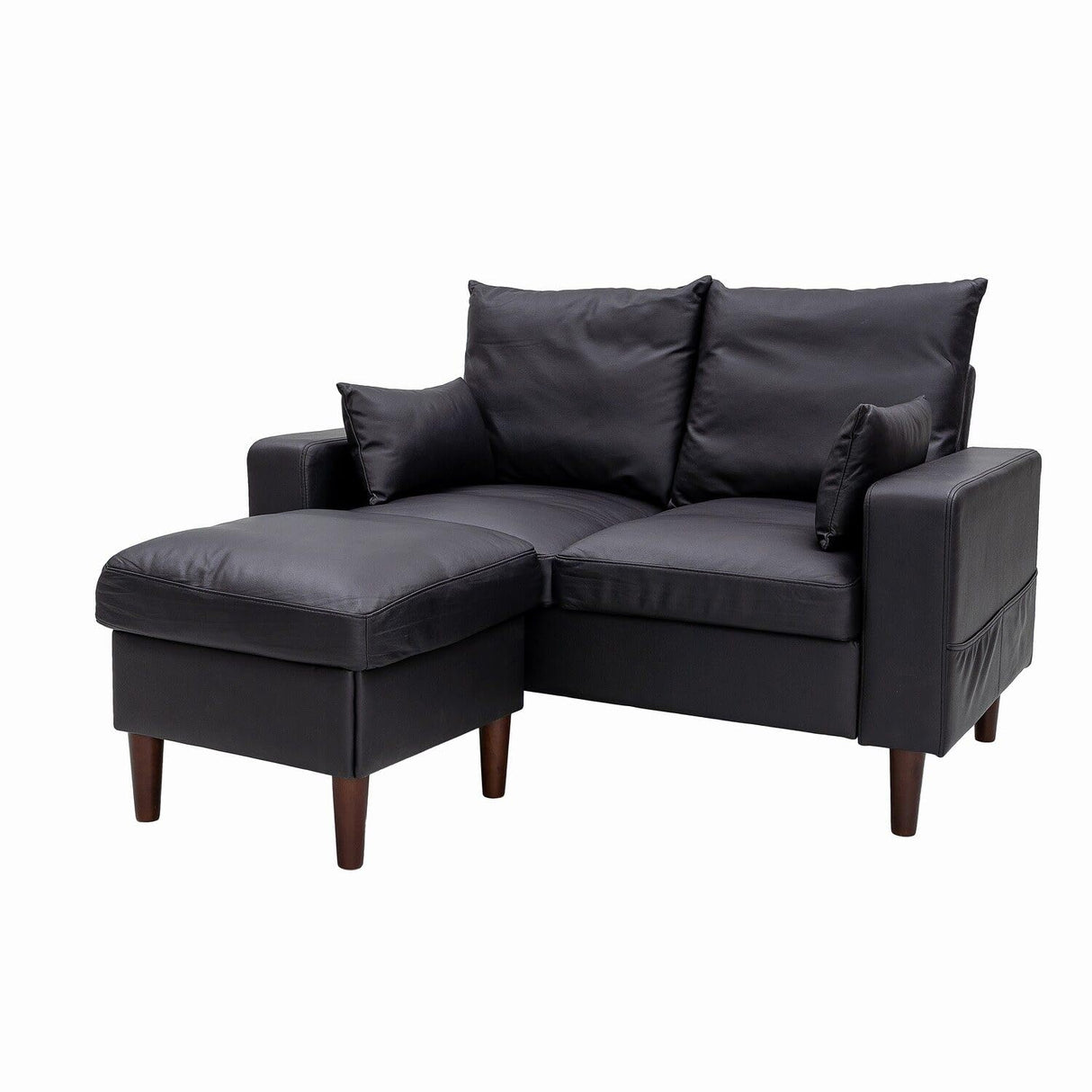 Panana 2 Seater with Ottoman Small Sofa Set, Sectional Sofa Loveseat with Ottoman for Small Space Living Room Apartment Panana