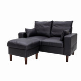 Panana 2 Seater with Ottoman Small Sofa Set, Sectional Sofa Loveseat with Ottoman for Small Space Living Room Apartment Panana