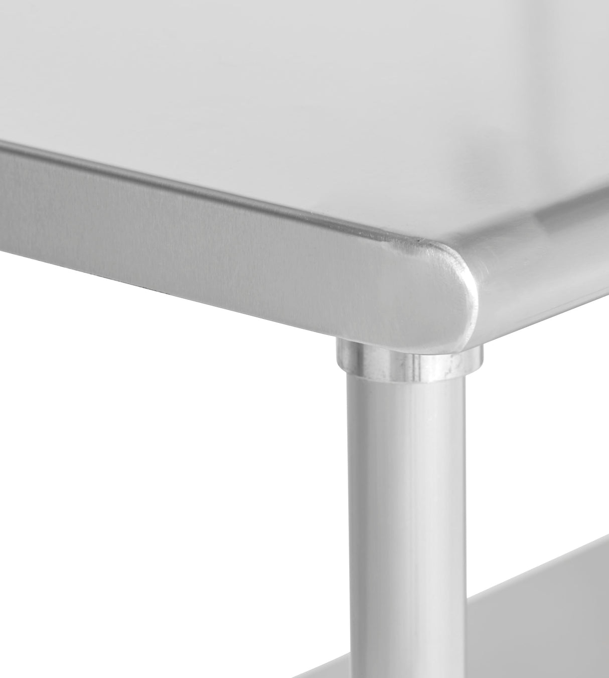 Kratos Commercial Worktable, All-Stainless Steel Kitchen Prep Table with Undershelf, 72"Dx24"W, NSF, 16ga/304SS (28W-179) Kratos