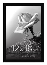 Americanflat 12x18 Poster Frame with Polished Plexiglass - Black Picture Frame with Engineered Wood - Epic Collection - Wide Photo Frame for Wall Display Americanflat