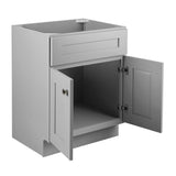 Design House 587063 Bath Modern Unassembled 2-Door Shaker Bathroom Vanity Cabinet Only, 24 x 18,Grey Design House
