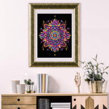 DIAMOND DOTZ Neon Flock Mandala Diamond Painting Kits for Adults - Colorful Diamond Art Kits a Relaxing Creative Craft Kit with Dotz Gems 18x14 DIAMOND DOTZ