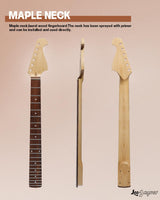 Leo Jaymz DIY ST Style Electric Guitar Kits,Spray-painted Mahogany Body,Laurel Wood Fingerboard and Maple Neck, including all Components (ST-Sonic Blue) Leo Jaymz