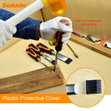 SOLUDE 11Pcs Wood Carving Chisel Set,Heated Treated Cr-V Woodworking Chisels Tool Kit with Sharpening Stone,Honing Guide,Carpenter Pencils SOLUDE