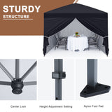 MASTERCANOPY Pop Up Canopy Tent 10x10 with Church Window Sidewalls（10x10,Black） MASTERCANOPY