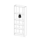 Tvilum Element Wide 5 Shelf Bookcase, Tall, White Tvilum