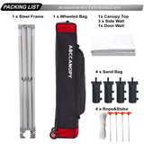 ABCCANOPY Easy Pop Up Canopy Tent with Sidewalls 10x10 Commercial -Series, White ABCCANOPY