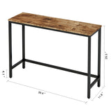 Timberer 39.4” Console Table, Hallway Entrance Table Sofa Table Behind Couch, for Living Room, Entryway, Easy Assembly, Accent Table, Rustic Brown Timberer