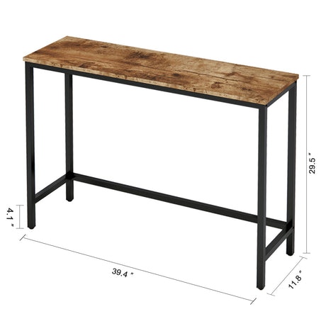 Timberer 39.4” Console Table, Hallway Entrance Table Sofa Table Behind Couch, for Living Room, Entryway, Easy Assembly, Accent Table, Rustic Brown Timberer