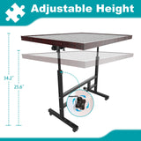 Jigsaw Puzzle Table 1500 Pieces,Adjustable Height&Up Puzzle Board with Cover and 4 Drawers,34×26in Puzzle Tables for Adults,Puzzle Board with Cover with Legs for Puzzle Doer(Coffee Color) RAGOZONERY