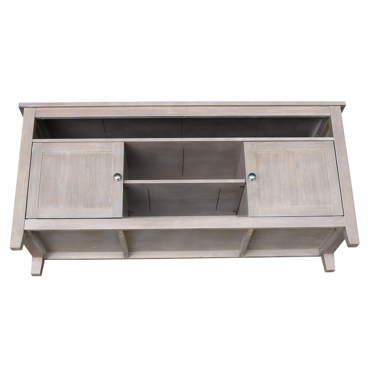 International Concepts Entertainment/TV Stand - With 2 Doors, Washed Gray Taupe IC International Concepts