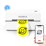 MUNBYN Bluetooth Thermal Label Printer, 130B Wireless 4x6 Shipping Label Printer for Shipping Packages Small Business Office or Home, Compatible with iPhone Android iPad Windows macOS Chrome Etsy eBay MUNBYN