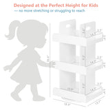 Spirich Kids Rotating Bookshelf Tower, Spinning Bookcase Lazy Susan with Book Display, 3 Tier Revolving 360 Book Shelf Storage, Vertical Rotate Turning Corner Organizer, White Spirich