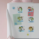 6Pcs Diamond Art Painting Kits, Fishing Diamond Fridge Magnet for Adults 5D Rhinestones Refrigerator Magnetic Stickers for Fridge DIY Crafts Gifts Generic