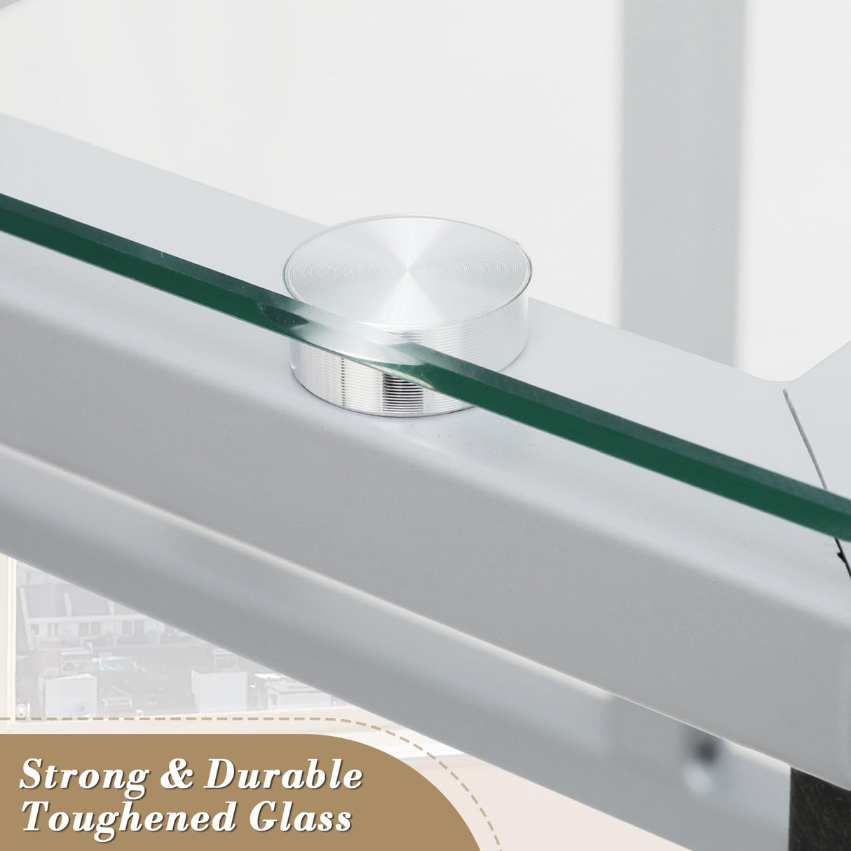 Athena Collection 41" Drafting Table Adjustable Angle Drawing Table Tempered Glass Art Desk Metal Frame Craft Desk Artist Desk with Fabric Drawers, Rolling Casters and Trays, Light Grey Athena Collection