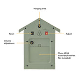 Cuckoo Clock Wall Clock, Nordic Style Bird Voices Pendulum Hanging Clock Coo Coo Clock for Art Home Living Room Office (Green) Gsycle