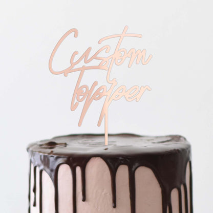 Custom Acrylic Cake Topper | FAST SHIPPING | CHOOSE THE FONT AND COLOR | Personalized Cake Topper Custom Text Cake Topper | Laser Cut MADE IN THE USA - WoodArtSupply