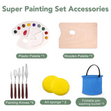 141PCS Deluxe Artist Painting Set, Painting Supplies with 84 Paint(Oil, Watercolor，Acrylic Paint) Metal and Wooden Easels, Canvas, Paper Pads, Paintbrushes etc. for Adults, Kids, Artists ESRICH