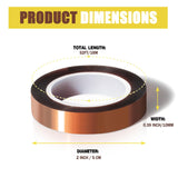 MEBMIK 4 Rolls 10mm x16m(52FT) Heat Tape High Temperature Heat Resistant Tape Heat Transfer Tape for Heat Sublimation Press Vinyl,No Residue MEBMIK