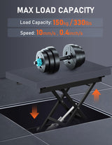 DIHOOL Electric Scissor Lift Table 350LB Load, 195-680MM Height Adjustable Electric Lifting Platform DIHOOL