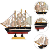 Wooden Sailboat Model Small Sailboat Ornament Retro Ship Decor Nautical Tabletop Boat Decoration Antique Boat for Home Office Ocean Theme Party (4.3 * 4.7in) Veemoon