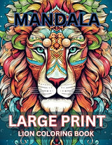 Mandala Lion Coloring Book For Adult And Kids: 20 Mandala Style Lion Coloring Book Majosta