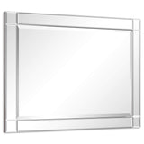Empire Art Direct MOM-20025C-3040 Modern Squared Corner Rectangle Wall Mirror for Vanity & Bathroom Solid Wood Frame, 1"-Beveled Center, Ready to Hang, 30" x 40", Clear Empire Art Direct