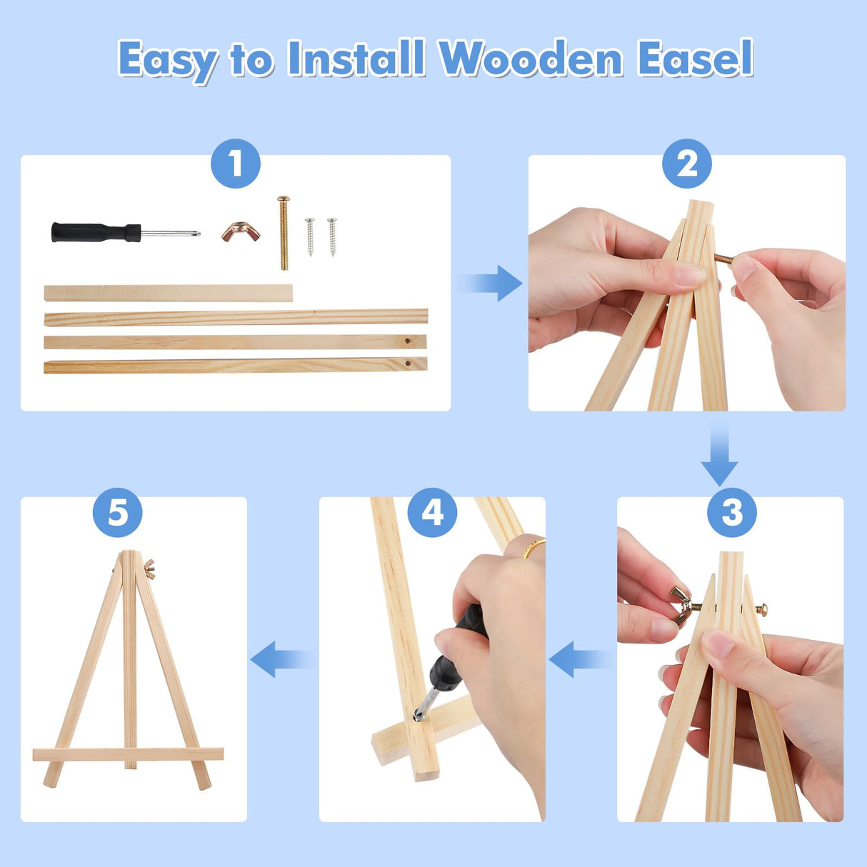 Bowetile Framed Paint by Numbers for Adults Beginners with Wooden Easel, Flowers Lotus Adults' Paint-by-Number Kits on Canvas, Easy DIY Acrylic Number Painting for Home Decor Birthday Gifts, 8x12in Bowetile